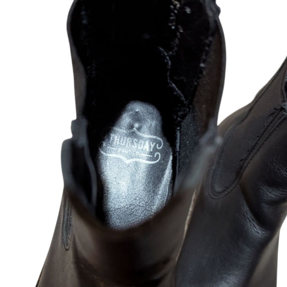 Thursday Boot Company Chelsea Boot 7.5 Black Leather Moto Grunge Classic - Picture 4 of 7